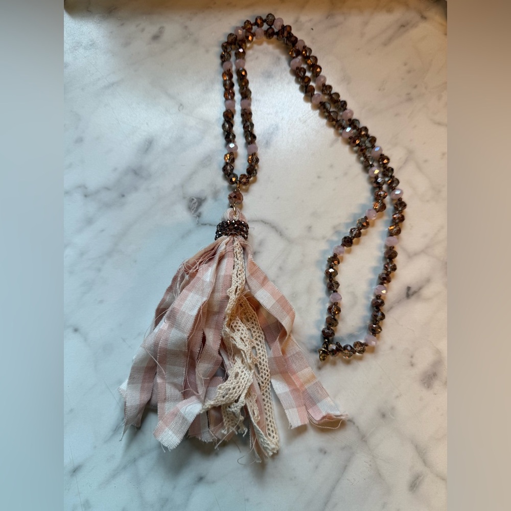 Beaded Tassel Necklace